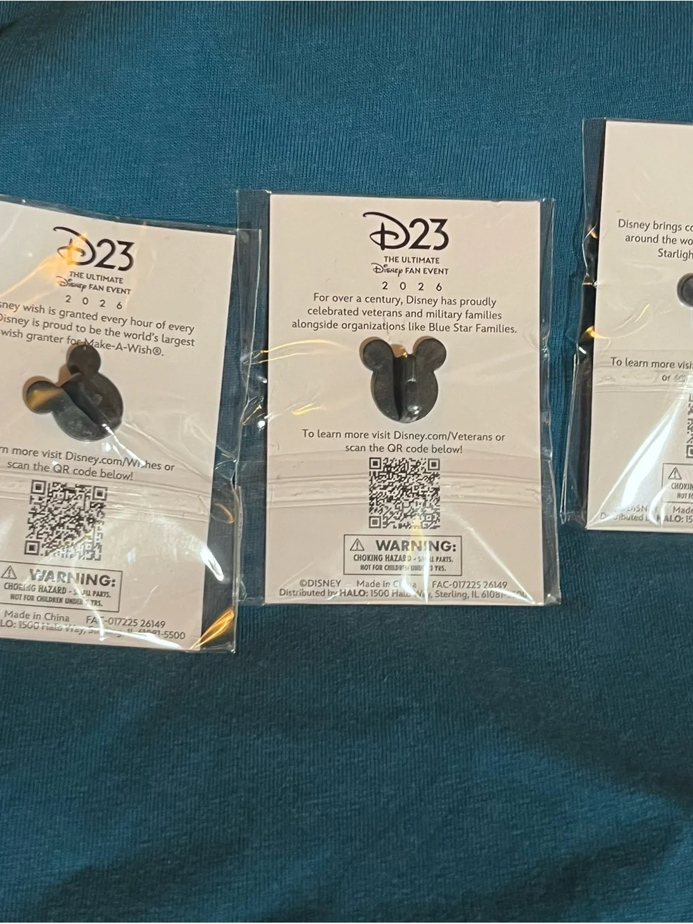 1 Set Of Disney VoluntEARS Pins: Mickey/Moon, Mickey Fireworks & Mickey/Minnie!